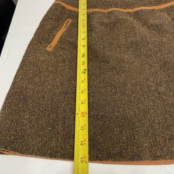 BOB TIMBERLAKE-Wool blend skirt Brown Speckled boho zip pockets Lagenlook Sz 12 - Picture 13 of 16